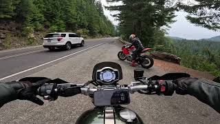 Packwood to Whistling Jacks  Part1  Triumph Scrambler XE and Ductati V4 Corse [upl. by Odlanir977]