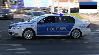 Politsei 2070 escorting VIP vehicles Tallinn EE  102015 [upl. by Mala]