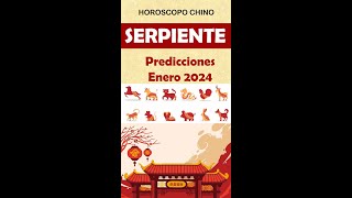 HOROSCOPO CHINO ENERO 2024 SIGNO SERPIENTE 🐍 [upl. by Watters]