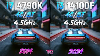 i7 4790K vs i3 14100F  10 Generation Difference [upl. by Gayler535]