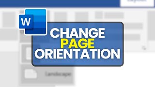 How to Change Page Orientation to Landscape in Word 2024 [upl. by Goldfinch]