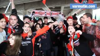 Les supporters Toulonnais arrivent au Stadium de Toulouse [upl. by Mailliwnhoj]