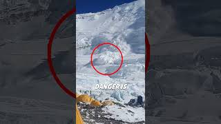 Massive Everest Avalanche Nearly Hits Camp [upl. by Aland]