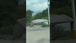 Wind blows away carp tent in Ocampo Mexico [upl. by Egerton]