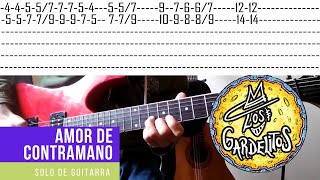 Amor de contramano  Los Gardelitos solo de guitarra con TAB [upl. by Whelan]