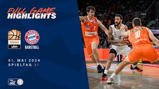 ratiopharm ulm vs FC Bayern München Basketball  Full Game Highlights  Spieltag 31 Saison 2324 [upl. by Cook]