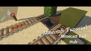 Minecraft Tutorials  Minecraft Minecart Rail System Tutorial [upl. by Mitchael]