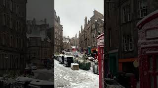 End of Grassmarket  Wintry scene shorts travel edinburgh foryou [upl. by Yekram]