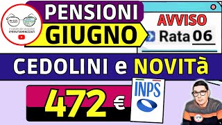 INPS⚠️ CEDOLINO PENSIONI GIUGNO 2023 ➡ 3 NOVITà da 472€ DETTAGLIO CONGUAGLI PEREQUAZIONI PAGAMENTI [upl. by Kreiker]