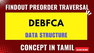 Findout preorder traversal in data structure datastructure concept concept in tamilpridetech [upl. by Jamilla]