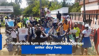 Hundreds turn up as Mombasa demos enter day two [upl. by Botzow]