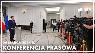 Konferencja prasowa marszałka Sejmu Szymona Hołowni [upl. by Bergren237]