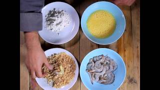 Video receta Camarones Empanizados con Chicharrón [upl. by Ellicott]