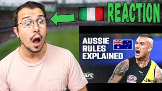 AFL Explained First Time Italian Reacts to Australias Football [upl. by Sands]