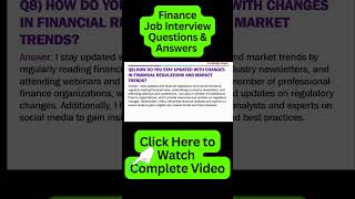 Financial Regulation  Finance Interview Questions and Answers [upl. by Ammamaria155]