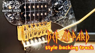 CLASSIC 80S DEF LEPPARD STYLE BACKING TRACK  A 125 bpm [upl. by Adihahs]