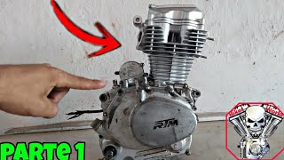 COMO DESARMAR Y ARMAR UN MOTOR 4 TIEMPOS DE MOTOCICLETA  125150200250  PARTE 1 [upl. by Milicent853]