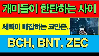 비트코인 이더리움 모멘텀 약화세력이 매집하는 코인은  ‘비트코인캐시BCH’ ‘뱅코르BNT’ ‘지캐시ZEC’ [upl. by Elwira]