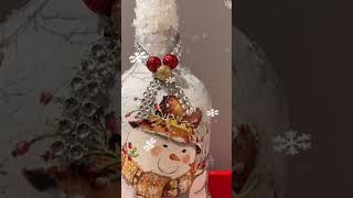 Botellas Decoradas Para Navidad Glass Bottle Decorations Ideas  xmasdecor [upl. by Basil167]