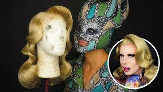 WIG TRANSFORMATION W MR VILLBERG  Blonde Retro Wig Tutorial [upl. by Mcmath]