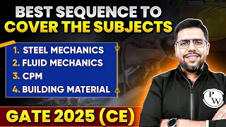 GATE 2025 Civil Engineering  Best Sequence to Cover the Subjects [upl. by Nessi]