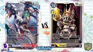 DIGIMON TCG HeavyMetaldramon Purple  vs KingChessmon YellowBlack [upl. by Nhtanhoj]