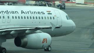 Rare Doublebogie Airbus A320231  Indian Airlines old livery Taxiing at Delhi IGI Airport [upl. by Adnarahs]