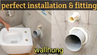 wall mounted toilet installation l I key wall hung toilet installation l wallhung wallhanging [upl. by Nenad]