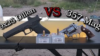 9x25mm Dillon VS 357 Magnum Ballistics Gel Test [upl. by Cirderf]