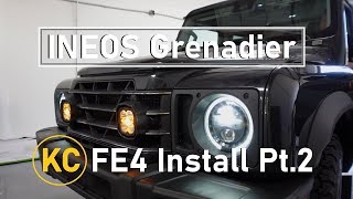 INEOS Grenadier  How to Easily Install KC FlexEra4 Grill Lights [upl. by Yddur]