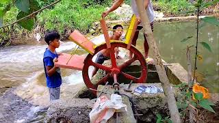 We Build are Own mini hydro power generator For free energy [upl. by Etnoled]