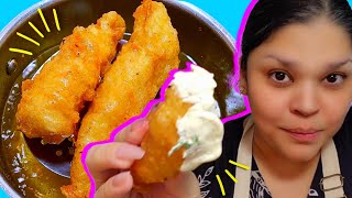 I double fried crispy battered fish for extra crunch Fried Fish  Tartar Sauce [upl. by Allin]