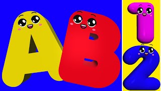 ABC Phonics Song and 123  A For Apple  Alphabet Song  English Alphabets  ABC For Kids [upl. by Rebecca338]