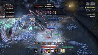 ESO CP 300 Dungeon Challenge Fang Lair HM Tank POV [upl. by Waldner213]