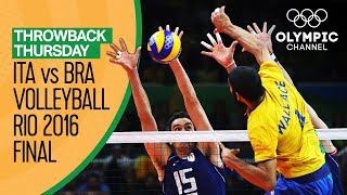 Italy vs Brazil – Mens Volleyball Gold Medal Match at Rio 2016  Throwback Thursday [upl. by Virgie145]