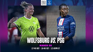 Wolfsburg vs PSG  Quarts De Finale Retour De LUEFA Womens Champions League 202223 [upl. by Aranahs]