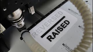 Making a reversed and raised text sign on the 1624 Pro Engraver [upl. by Eyatnod]