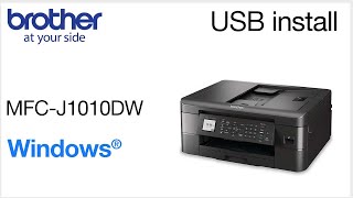 Install MFCJ1010DW with USB  Windows [upl. by Ossy]