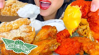 ASMR FRIED CHICKEN TENDERS DIPPED IN CHEESE amp RANCH FROM WINGSTOP EATING SOUNDS ASMR Phan [upl. by Eniron166]