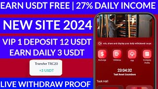 New USDT Site 2024  Best Usdt Investment Website  New Usdt Mining Site  New Usdt Earning Website [upl. by Cass]