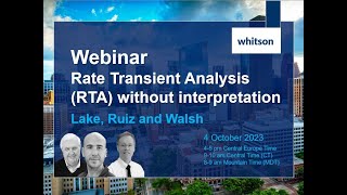 whitson webinar RTA without interpretation Lake Maraggi and Walsh  UT [upl. by Fenn]