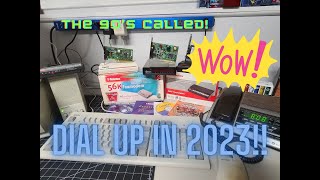 Connecting to the internet in 2023 using a US Robotics 56k Fax Modem [upl. by Notnerb]