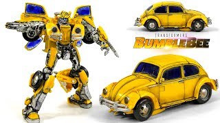 Transformers Bumblebee Movie Studio Serise Repaint SS15 VW Beetle Bumblebee Vehicle Car Robot Toys [upl. by Idnal]