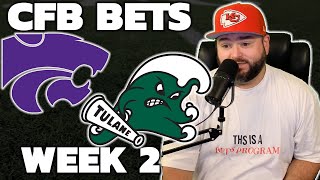 Kansas State vs Tulane Week 2 Bets  College Football Picks With Kyle Kirms [upl. by Shaefer]