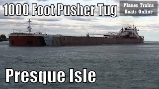 Presque Isle 1000ft 305m Integrated Pusher Tug Cargo Ship In Great Lakes [upl. by Piotr]