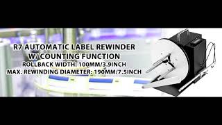 Automatic Label Rewinder R7 with Counting Function Review [upl. by Ayotan]