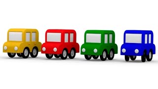 ¡Aprende colores con los 4 coches coloreados Dibujos animados de coches Series para niños [upl. by Agnimod]