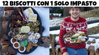 12 BISCOTTI DI NATALE DELIZIOSI CON UN SOLO IMPASTO BASE FACILISSIMO uno più buono dellaltro  DZ [upl. by Ellerd]