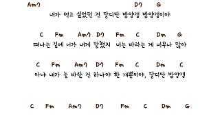 비비 밤양갱 쉬운 기타 코드 amp 커버 C코드 버전 [upl. by Riggs]