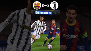 Juventus 🆚 Barcelona 32 🔥🏆 UCL Match Highlights football shorts ronaldo messi [upl. by Enirehtak]